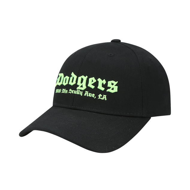 NÓN MLB LA DODGERS NEON WORDING ADJUSTABLE CAP - BLACK