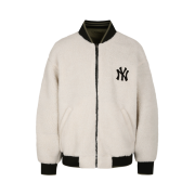 ÁO KHOÁC MLB NEW YORK YANKEES REVERSIBLE SHEEP BOA JACKET - IVORY