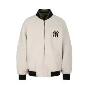 ÁO KHOÁC MLB NEW YORK YANKEES REVERSIBLE SHEEP BOA JACKET - IVORY