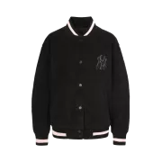 ÁO KHOÁC MLB NEW YORK YANKEES SHEEP BOA SOLID BASEBALL JACKET - BLACK PINK