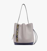 TÚI MCM MEDIUM MILANO DRAWSTRING BAG IN CALFSKIN LEATHER - ARCH GREY