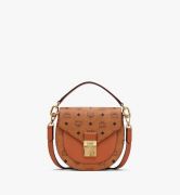 TÚI MCM SMALL PATRICIA SHOULDER BAG IN VISETOS - COGNAC