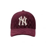 NÓN MLB NEW YORK YANKEES VELVET MONOGRAM ADJUSTABLE CAP - DARK RED