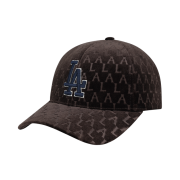 NÓN MLB LA DODGERS VELVET MONOGRAM ADJUSTABLE CAP - BROWN