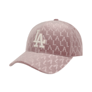 NÓN MLB LA DODGERS VELVET MONOGRAM ADJUSTABLE CAP - PINK