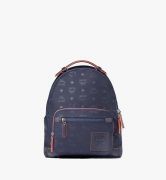 BALO MCM STARK BACKPACK IN MONOGRAM NYLON - Navy Blue