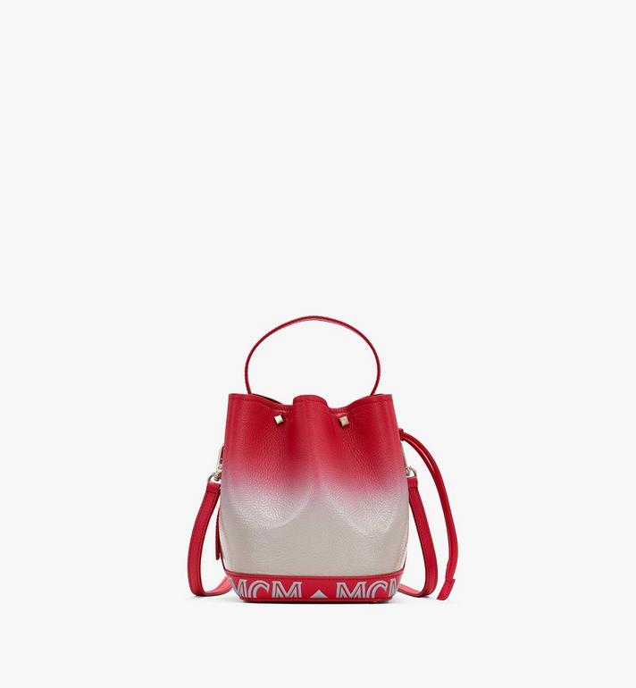 TÚI MCM MINI - MILANO DRAWSTRING BAG IN PATENT LEATHER GRADIENT - Red White