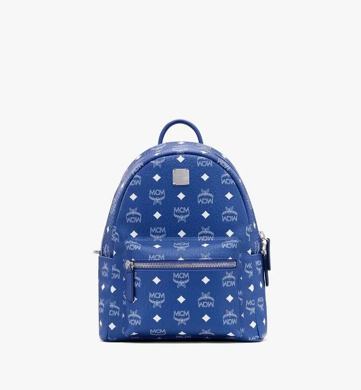 BALO MCM 32 CM - STARK BACKPACK IN VISETOS - Surf the Web (Blue)