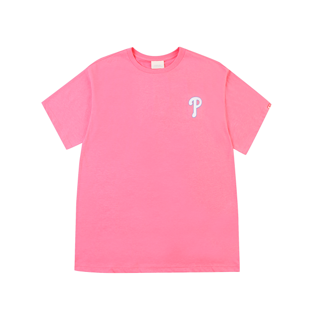 ÁO MLB NEON ART BASIC OVER FIT SHORT SLEEVE T-SHIRT PHILADELPHIA PHILLIES - PINK