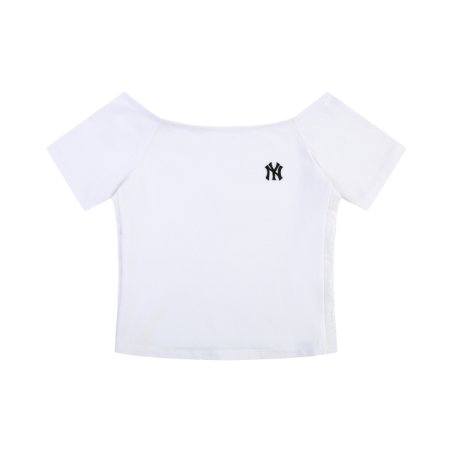ÁO MLB OFF-SHOULDER SHORT SLEEVE T-SHIRT NEW YORK YANLKEES - WHITE