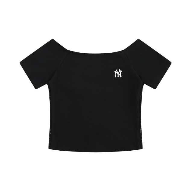 ÁO MLB OFF-SHOULDER SHORT SLEEVE T-SHIRT NEW YORK YANLKEES - BLACK