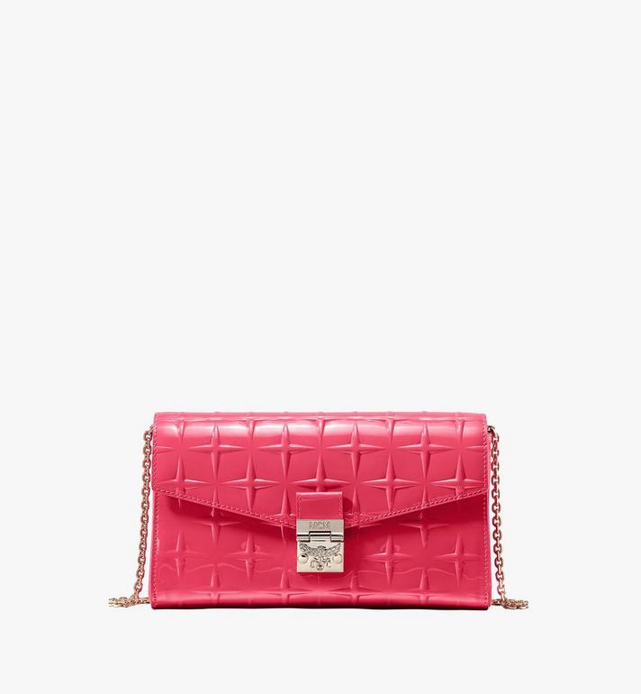 TÚI MEDIUM MCM MILLIE CROSSBODY IN DIAMOND PATENT LEATHER - Teaberry