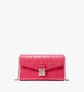 TÚI MEDIUM MCM MILLIE CROSSBODY IN DIAMOND PATENT LEATHER - Teaberry
