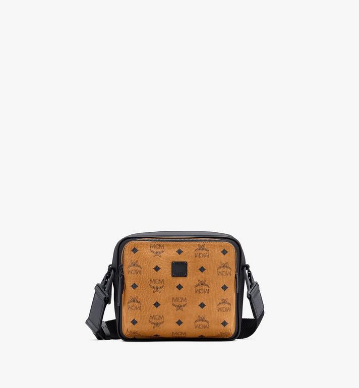 TÚI MCM MEDIUM 1976 SQUARE CROSSBODY IN VISETOS - Cognac