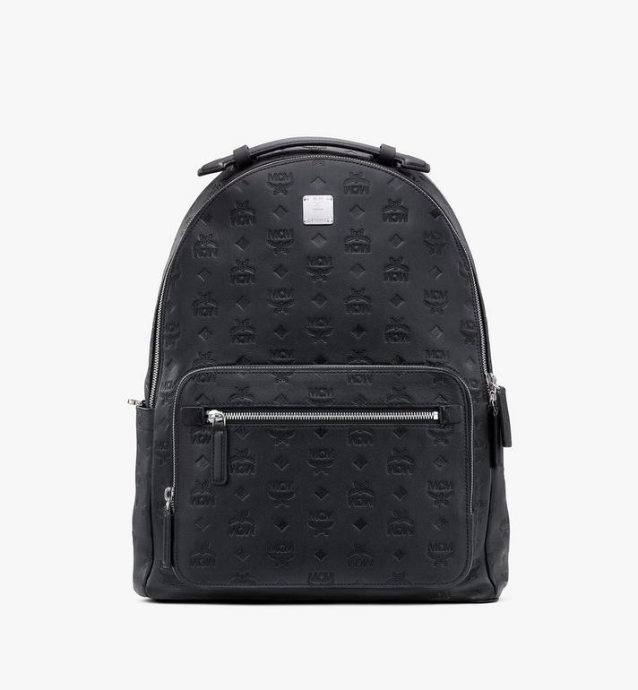 BALO MCM 40 CM STARK BACKPACK IN MONOGRAM LEATHER - Black