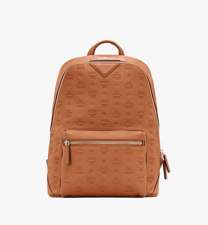 BALO MCM MEDIUM NEO DUKE BACKPACK IN MONOGRAM LEATHER - Cognac