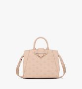 TÚI MCM MEDIUM ESSENTIAL TOTE IN MONOGRAM LEATHER - Pink