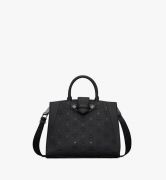 TÚI MCM MEDIUM ESSENTIAL TOTE IN MONOGRAM LEATHER - Black