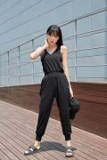 KOREA FITNESS - ĐỒ TẬP HÀN QUỐC - Athens Jump suit Black