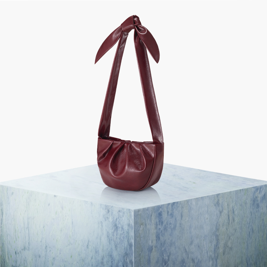 TÚI FIND KAPOOR - RIBBON 27 SHIRRING - BURGUNDY