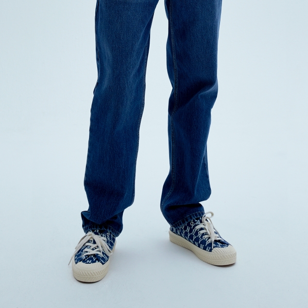 Giày MLB PLAYBALL MONO DENIM NEW YORK YANKEES - NAVY