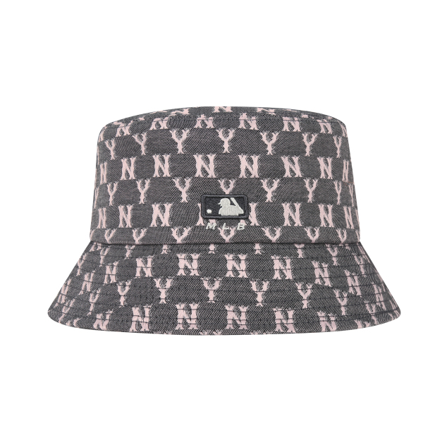 NÓN MLB MONOGRAM BLUE JACQUARD BUCKET HAT NEW YORK YANKEES - BLACK