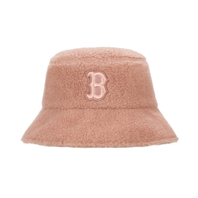 NÓN MLB CUSTARD CREAM WOOL FLEECE BUCKET HAT BOSTON RED SOX - PINK