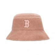 NÓN MLB CUSTARD CREAM WOOL FLEECE BUCKET HAT BOSTON RED SOX - PINK