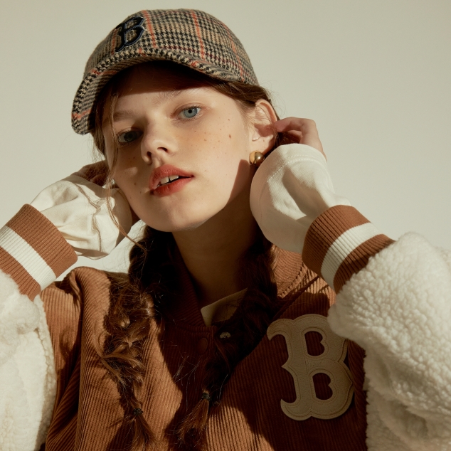 NÓN MLB HOUND TOOTH N-COVER BALL CAP BOSTON RED SOX - BEIGE