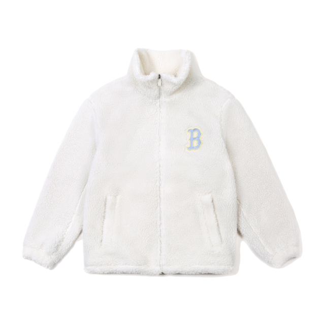 ÁO KHOÁC MLB BOA FLEECE BACK LOGO JACKET - IVORY