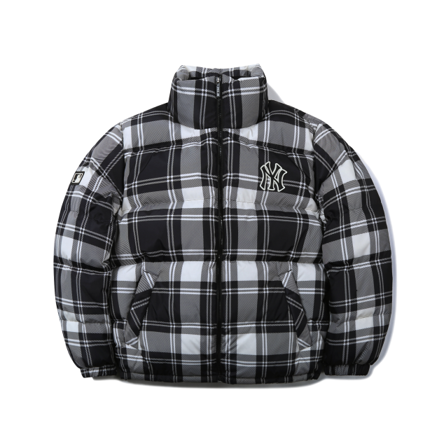 ÁO KHOÁC MLB CHECK BASE SHORT DOWN JACKET NEW YORK YANKEES - BLACK GREY