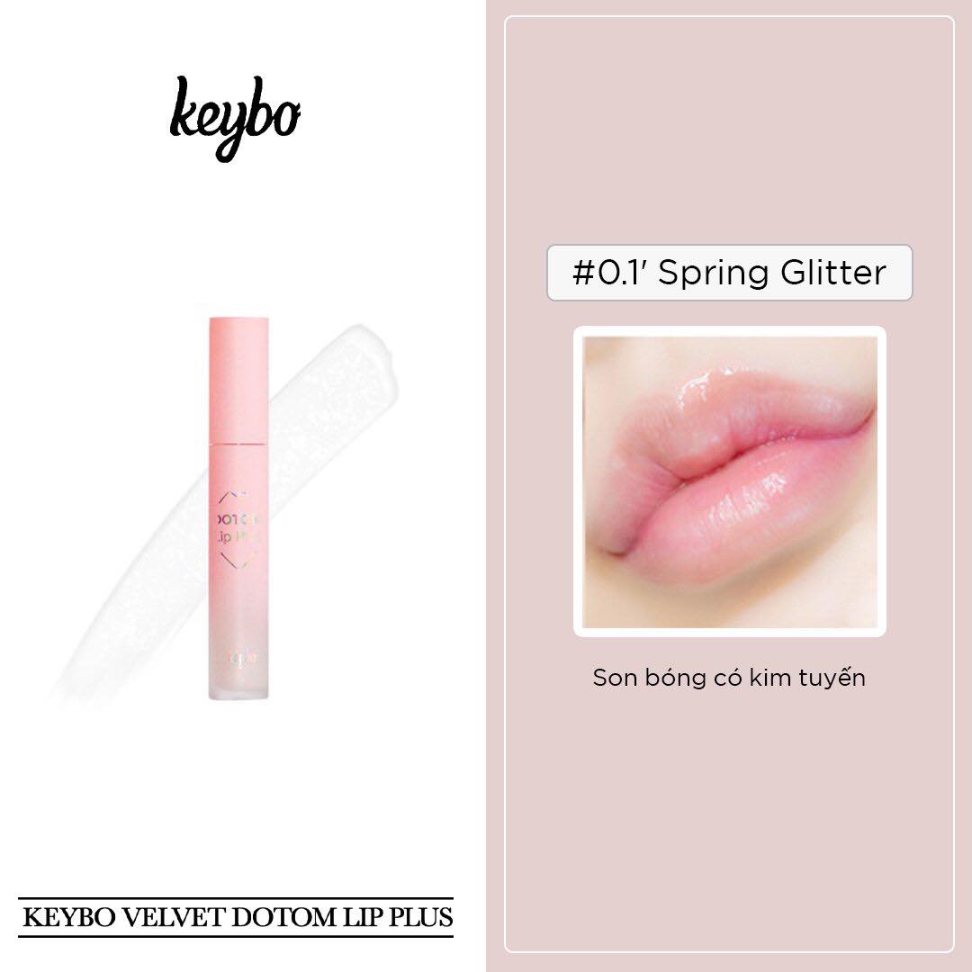 KEYBO VELVET LIP PLUS - SON DƯỠNG MÔI - 0.1' Spring Glitter