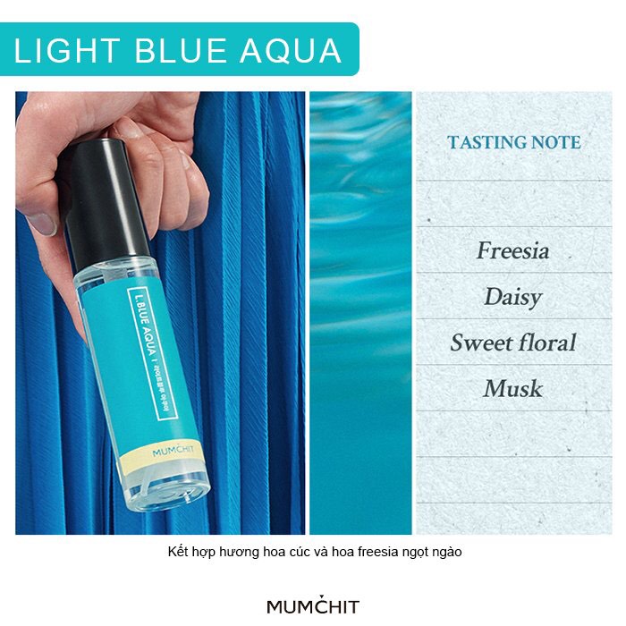 MUMCHIT- XỊT THƠM VẢI CHÍNH HÃNG HÀN QUỐC - LIGHT BLUE AQUA