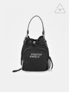 TÚI STRETCH ANGELS - RECYCLED NYLON BUCKET BAG - BLACK