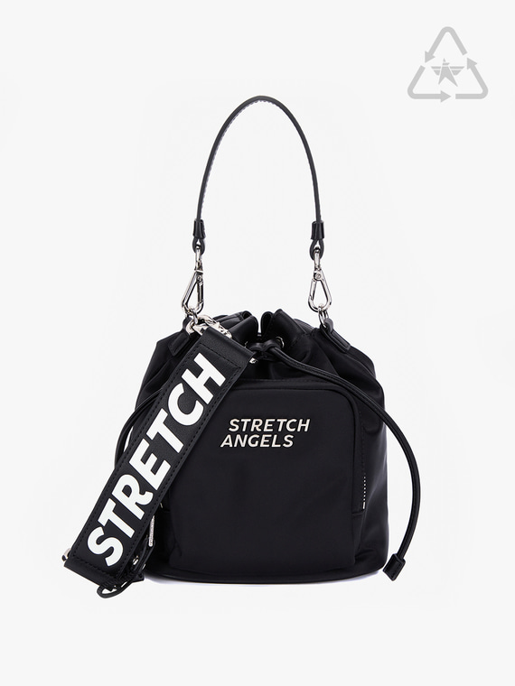 TÚI STRETCH ANGELS - MEDIUM PICO BUCKET BAG - BLACK