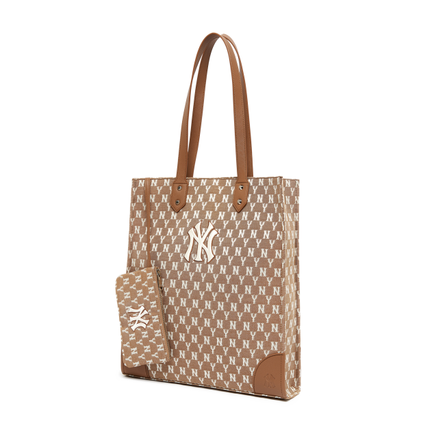 TÚI MLB MONOGRAM JACQUARD SHOPPER BAG NEW YORK YANKEES - BROWN