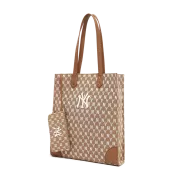TÚI MLB MONOGRAM JACQUARD SHOPPER BAG NEW YORK YANKEES - BROWN