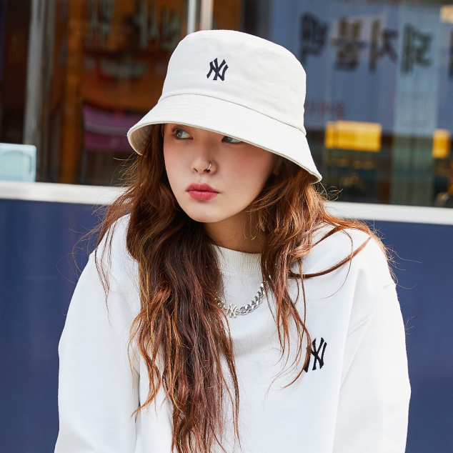 NÓN MLB ROOKIE BUCKET HAT - BEIGE