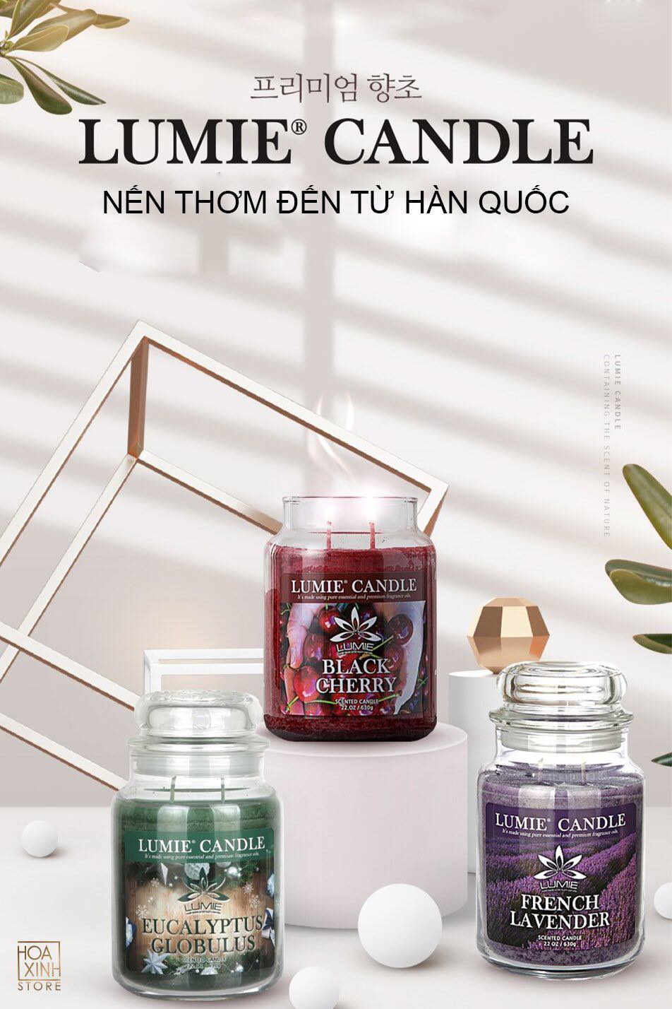 NẾN THƠM CAO CẤP HÀN QUỐC PREMIUM LUMIE LARGE JAR CANDLE - ELIXIR OF LOVE