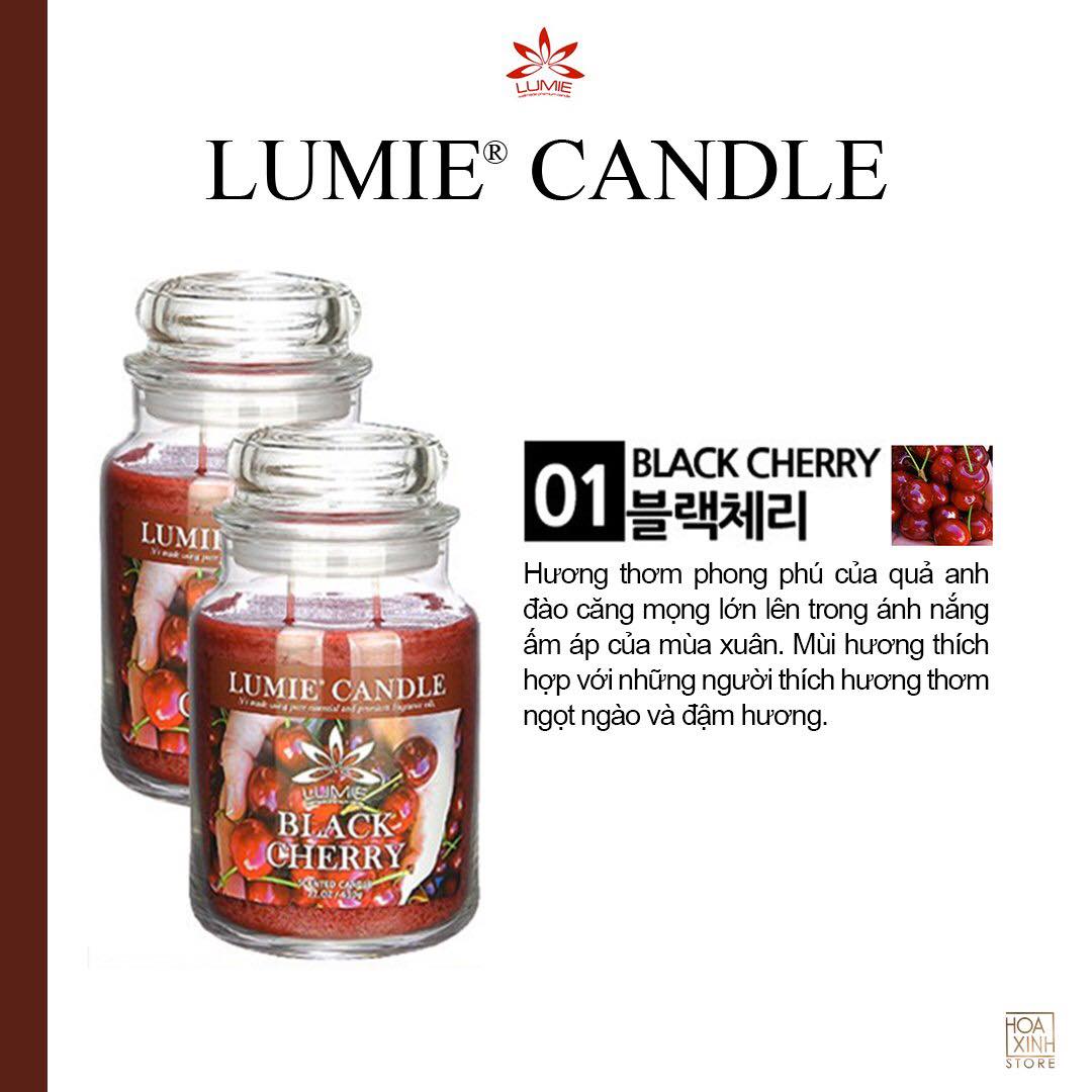 NẾN THƠM CAO CẤP HÀN QUỐC PREMIUM LUMIE LARGE JAR CANDLE - BLACK CHERRY