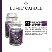 NẾN THƠM CAO CẤP HÀN QUỐC PREMIUM LUMIE LARGE JAR CANDLE - FRENCH LAVENDER