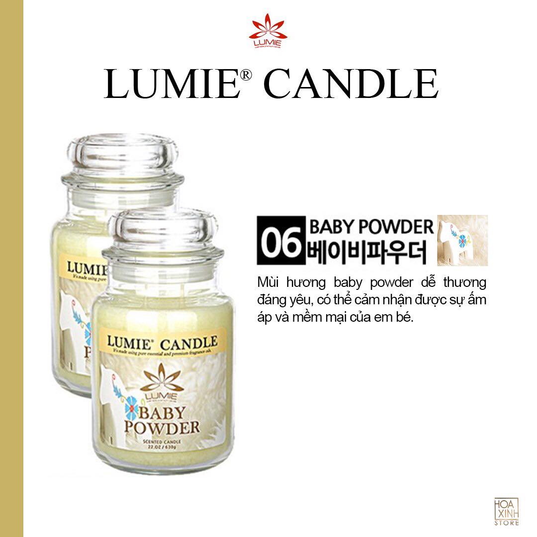 NẾN THƠM CAO CẤP HÀN QUỐC PREMIUM LUMIE LARGE JAR CANDLE - BABY POWDER