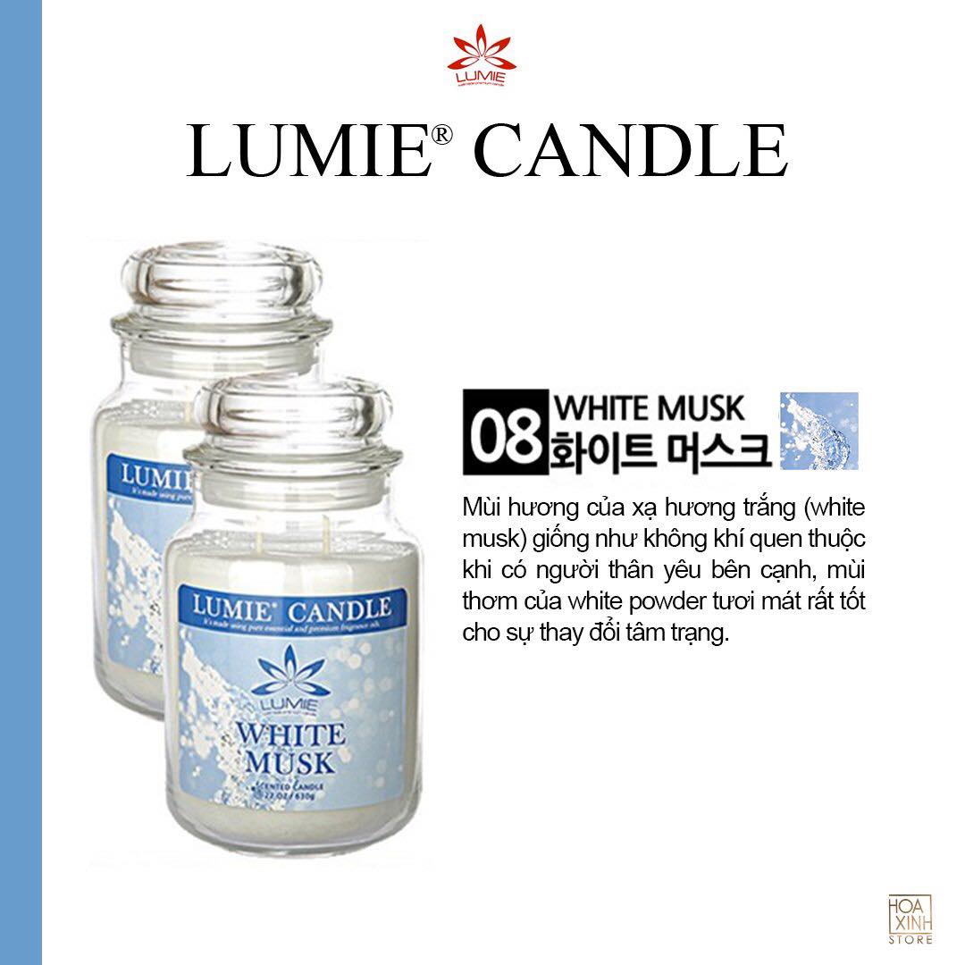 NẾN THƠM CAO CẤP HÀN QUỐC PREMIUM LUMIE LARGE JAR CANDLE - WHITE MUSK