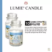 NẾN THƠM CAO CẤP HÀN QUỐC PREMIUM LUMIE LARGE JAR CANDLE - CLEANING COTTON