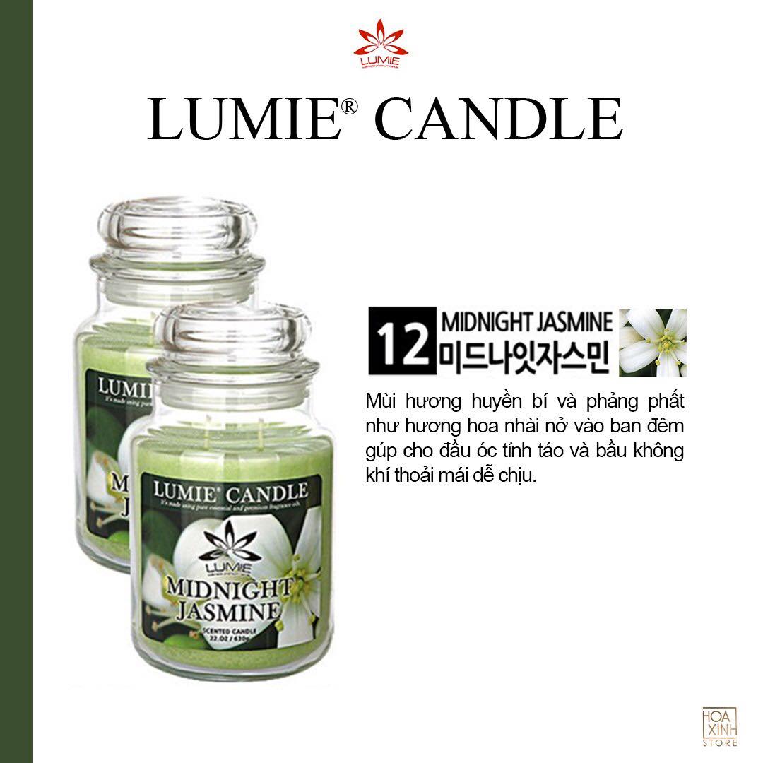 NẾN THƠM CAO CẤP HÀN QUỐC PREMIUM LUMIE LARGE JAR CANDLE - MIDNIGHT JASMINE