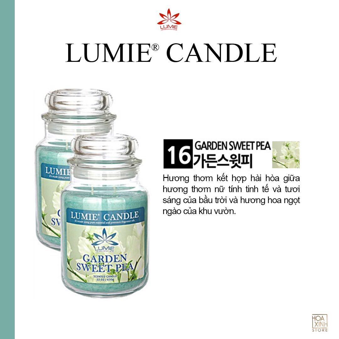 NẾN THƠM CAO CẤP HÀN QUỐC PREMIUM LUMIE LARGE JAR CANDLE - GARDEN SWEAT PEA