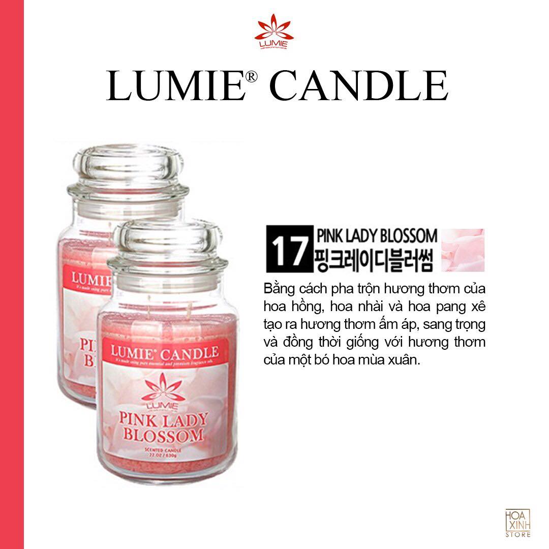 NẾN THƠM CAO CẤP HÀN QUỐC PREMIUM LUMIE LARGE JAR CANDLE - PINK LADY BLOSSOM