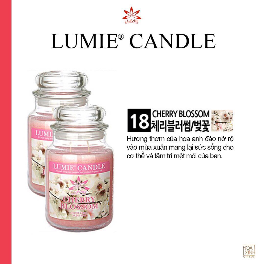 NẾN THƠM CAO CẤP HÀN QUỐC PREMIUM LUMIE LARGE JAR CANDLE - CHERRY BLOSSOM