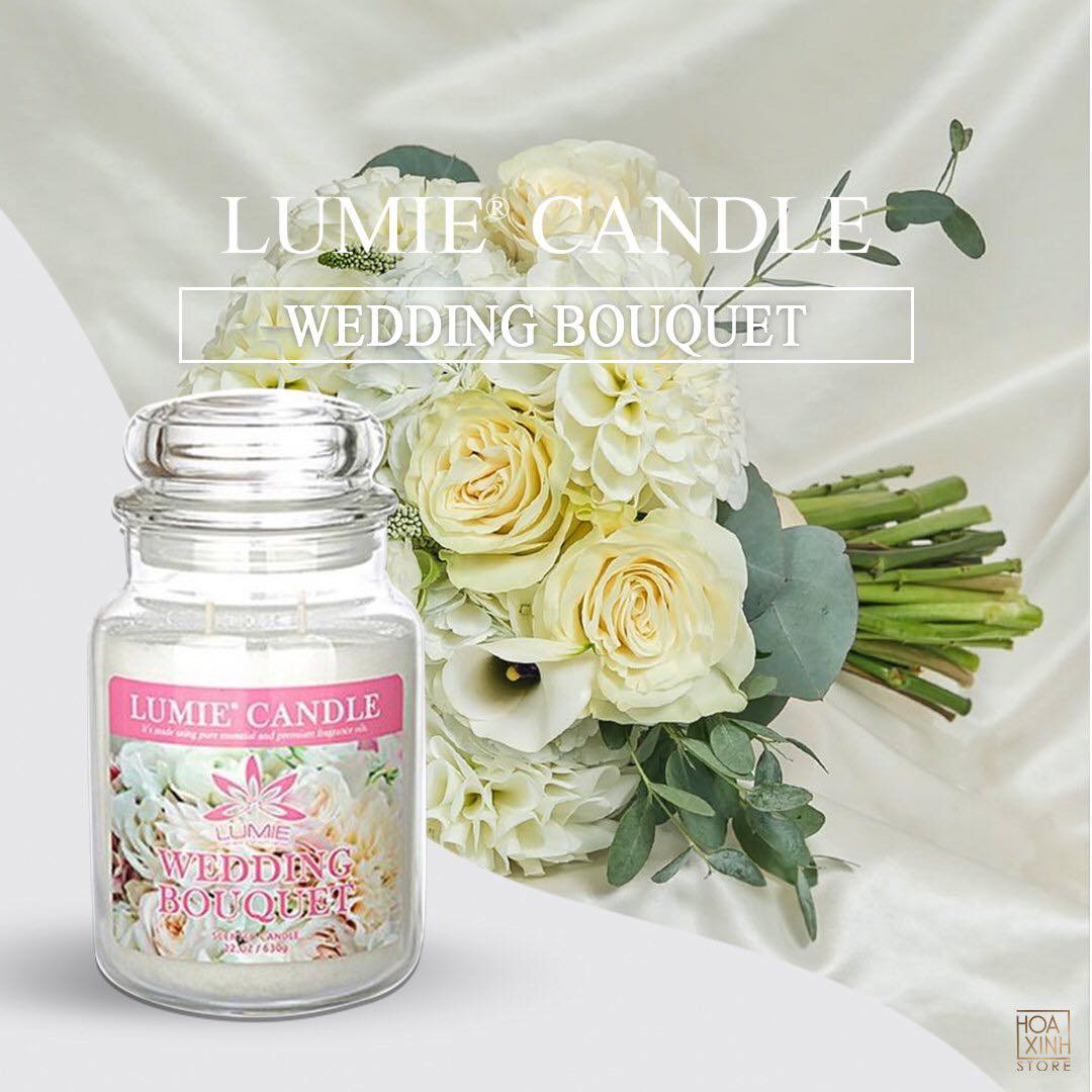 NẾN THƠM CAO CẤP HÀN QUỐC PREMIUM LUMIE LARGE JAR CANDLE - WEDDING BOUQUET