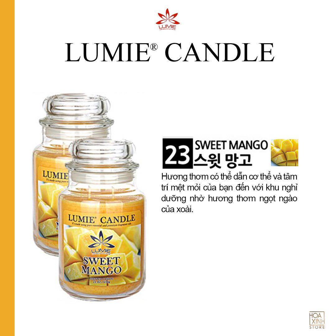 NẾN THƠM CAO CẤP HÀN QUỐC PREMIUM LUMIE LARGE JAR CANDLE - SWEET MANGO